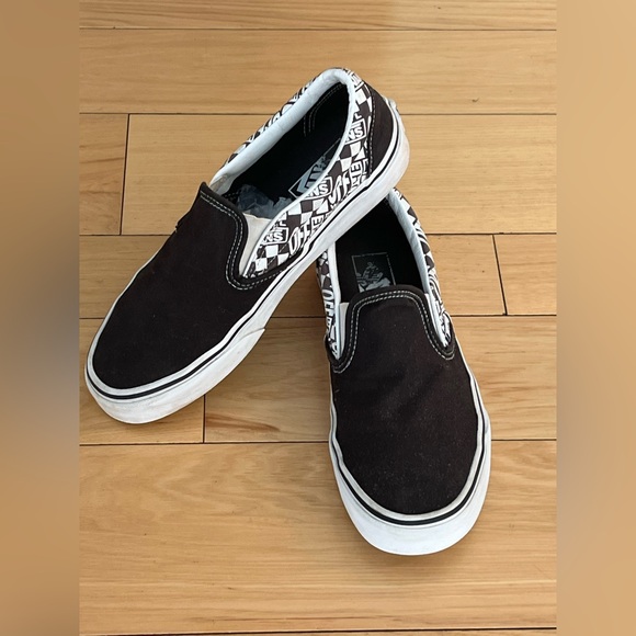 Vans Black and White Slip-On Sneakers, WOMENS SIZE 8.5, Super Clean & NICE - Picture 6 of 12
